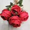 7 candy rose office simulation garden rose poles, torches, carnival night guides, electroplated crochet flower bouquets, decorative items Specification image